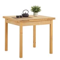 Möbel4Life Ausziehbarer Massivholztisch aus Kiefer gebeizt und geölt Landhausstil