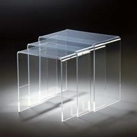 TopDesign Beistelltisch Set aus Acrylglas modern (3-teilig)