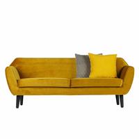 Basilicana 2 Sitzer Sofa in Gelb Retro Design