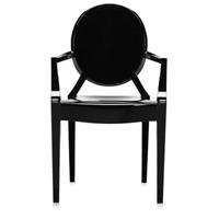 Kartell Louis Ghost Armlehnstuhl 2x Stapelstühle  Farbe: schwarzglänzend