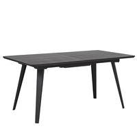 Beliani Eettafel zwart 160/200 x 90 cm uitschuifbaar IRVINGTON