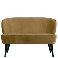 Basilicana Retro Couch in Khaki Samt 110 cm breit
