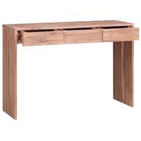 vidaXL Konsolentisch 110×35×75 cm Teak Massivholz Braun