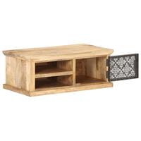 vidaxl Salontafel met deur 90x50x35 cm massief mangohout