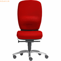 sitwell Büro-Drehstuhl Lady Comfort ohne Armlehnen Alu-Fußkreuz rot