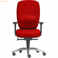 sitwell Büro-Drehstuhl Lady Comfort mit Armlehnen Alu-Fußkreuz rot
