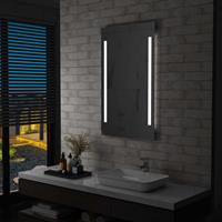 vidaxl Badezimmer-Wandspiegel mit LED 60 x 100 cm Silber