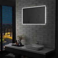 vidaxl Badezimmer-Wandspiegel mit LED und Touch-Sensor 100 x 60 cm Silber
