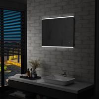 vidaxl Badezimmer-Wandspiegel mit LED und Touch-Sensor 80 x 60 cm Silber