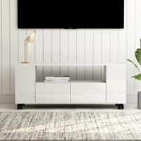 vidaXL Tv-meubel 120x35x43 cm spaanplaat hoogglans wit