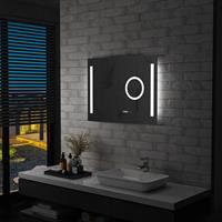 vidaxl Badezimmer-Wandspiegel mit LED und Touch-Sensor 80×60 cm Silber