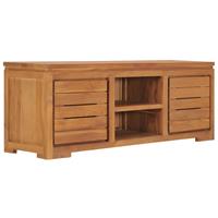 vidaxl TV-Schrank 110 x 30 x 40 cm Teak Massivholz Braun