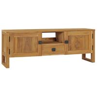 vidaxl TV-Schrank 120x32x45 cm Teak Massivholz Braun