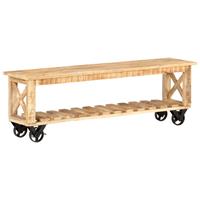 vidaXL Tv-meubel 130x30x42 cm ruw mangohout