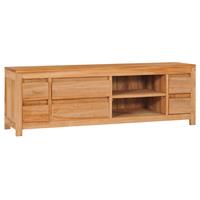 vidaxl TV-Schrank 120×30×40 cm Massivholz Teak Braun