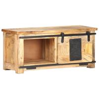 vidaxl TV-Schrank 90x35x40 cm Massivholz Mango Braun