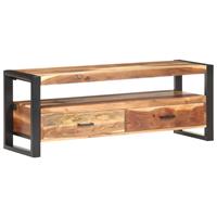 vidaXL Tv-meubel 120x35x45 cm massief hout met sheesham afwerking