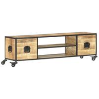 vidaxl TV-Schrank 130 x 30 x 39 cm Massivholz Mango Braun