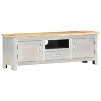 vidaxl Aviator TV-Schrank 120x30x40 cm Mango Massivholz Silber