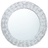 vidaXL Spiegel 50 cm gerecyclede rubber band wit