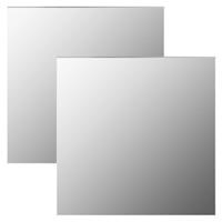 bonnevie Vidaxl - Wandspiegel 2 Stk. 50x50 cm Quadratisch Glas Silber