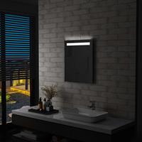 vidaxl Badezimmer-Wandspiegel mit LED 50 x 60 cm Silber