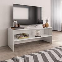 vidaXL Tv-meubel 100x40x40 cm spaanplaat hoogglans wit