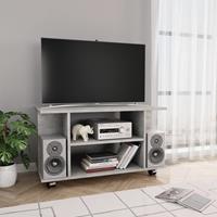 vidaXL Tv-meubel met wieltjes 80x40x40 cm spaanplaat betongrijs