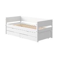 FLEXA Bett mit Ausziehbett und 2 Schubkästen  Flexa White ¦ weiß  - Höffner