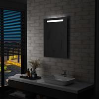 vidaxl Badezimmer-Wandspiegel mit LED 60 x 80 cm Silber