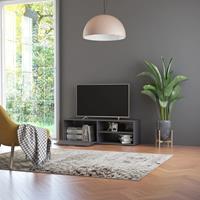 vidaXL Tv-meubel 120x34x37 cm spaanplaat hoogglans grijs