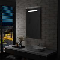 vidaxl Badezimmer-Wandspiegel mit LED 60 x 100 cm Silber