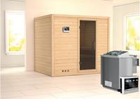 Karibu | Sonara Sauna | Antracietglas | Biokachel 9 kW Externe Bediening