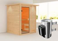 Woodfeeling | Sauna Sandra met Dakkraag | Kachel 3,6 kW Geïntegreerde Bediening
