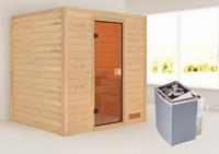 Woodfeeling | Sauna Adelina | Kachel 4,5 kW Geïntegreerde Bediening