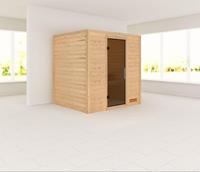 Woodfeeling | Sauna Anja | Antracietglas | Kachel 4,5 kW Geïntegreerde Bediening