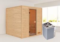 Woodfeeling | Sauna Jara | Kachel 4,5 kW Geïntegreerde Bediening