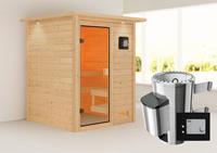 Woodfeeling | Sauna Sandra met Dakkraag | Kachel 3,6 kW Externe Bediening