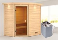 Woodfeeling | Sauna Jella met Dakkraag | Kachel 4,5 kW Geïntegreerde Bediening