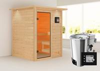 Woodfeeling | Sauna Sandra met Dakkraag | Biokachel 3,6 kW Externe Bediening