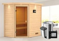 Woodfeeling | Sauna Jella met Dakkraag | Kachel 3,6 kW Externe Bediening