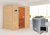 Woodfeeling | Sauna Sonja | Bronzeglas | Kachel 4,5 kW Externe Bediening