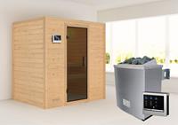Woodfeeling | Sauna Sonja | Antracietglas | Kachel 4,5 kW Externe Bediening