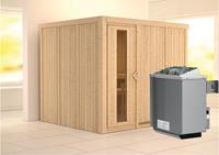 Karibu | Gobin Sauna | Energiesparende Deur | Kachel 9 kW Geïntegreerde Bediening