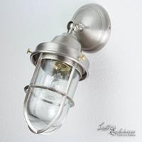 LICHTERLEBNISSE Wandlampe Außen aus Messing in Chrom Maritim - Silber satiniert