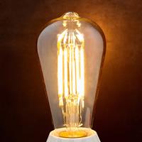 lindby E27 LED-Rustikalampe 6W 500Lm, amber 2.200K