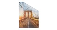 Lichtblick Fensterfolie selbstklebend, Sichtschutz, Brooklyn Bridge - Orange orange Gr. 50 x 50