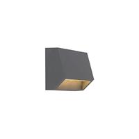 qazqa Moderne Außenwandleuchte dunkelgrau inkl. LED IP54 - Sandstone 1 - 