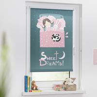 Lichtblick Rollo Klemmfix, ohne Bohren, Verdunkelung, Sweet Dreams - Grau Rosa grau Gr. 80 x 150