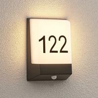 Lucande Kosman LED huisnummer lamp, sensor